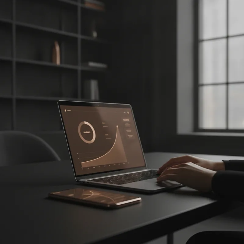 AI-driven market signals dashboard with live trend chart and confidence levels